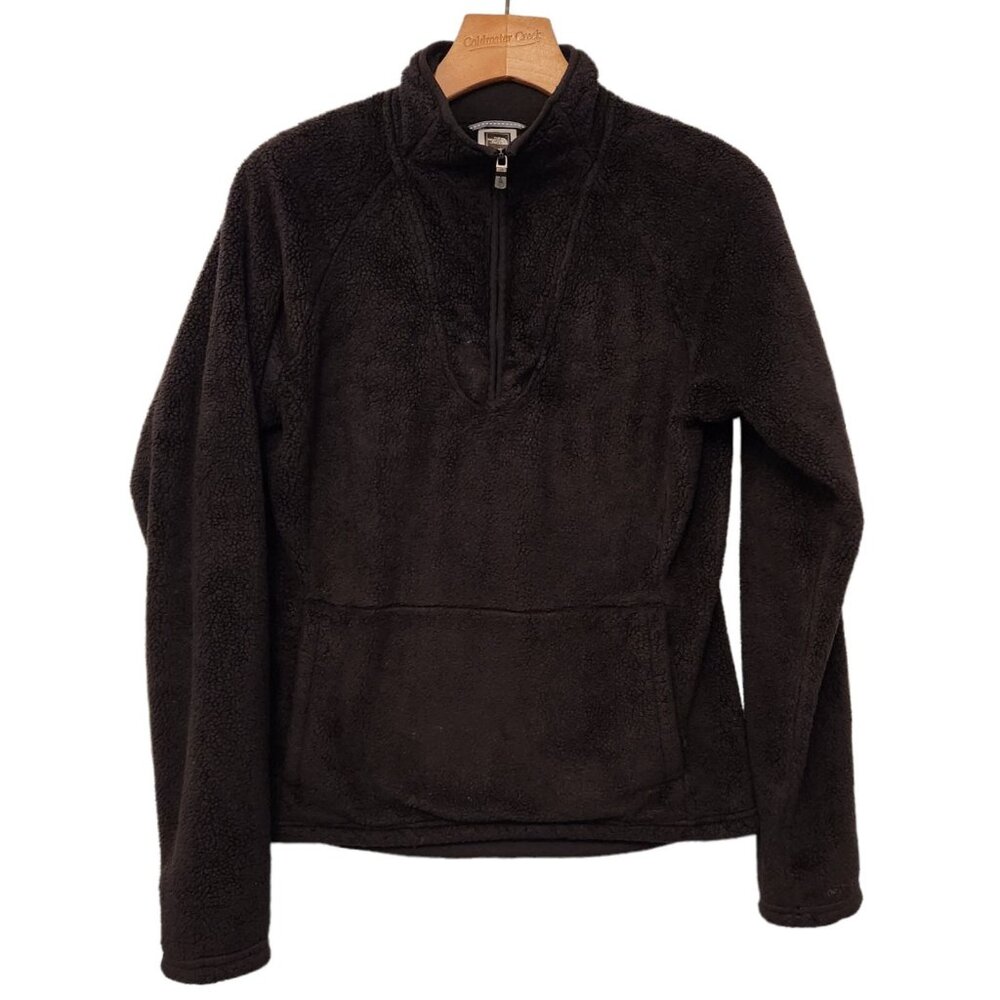 The North Face Fleece Half Zip Jacket Womens Size Small Black Warm Active‎
